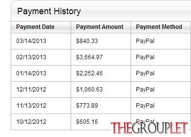 payment history