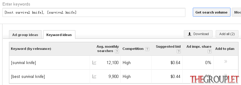 Keyword planner2